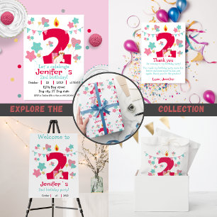 Convite Vela com a forma de um aniversário vermelho número