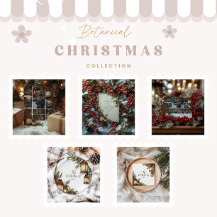 Etiqueta Para Presente Festa de Natal Rustic Lanterna