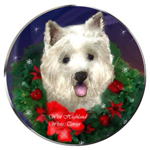 Cartão De Festividades Presentes de Natal no Terrier White Highland West