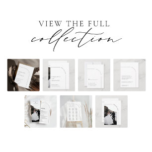 Convite Chá de panela preto e branco de arco moderno convi