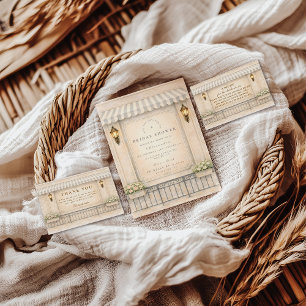 Convite Chá de Noiva no Pátio Floral Vintage