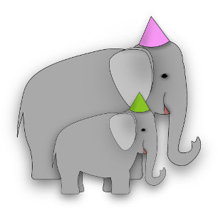 Presente Papel de embrulhamento do Partido Elefante