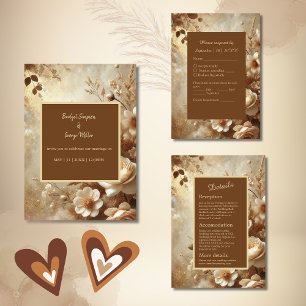 Cartão RSVP Casamento Floral Romântico Dreamy
