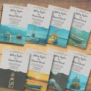 Convite Vintage embarcações de navegação no mar destino do