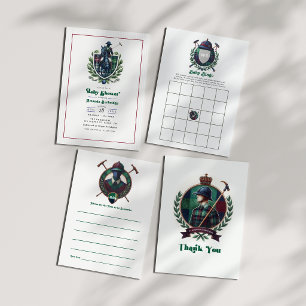 Cartão De Agradecimento Chá de fraldas Equestre Pré-ppy