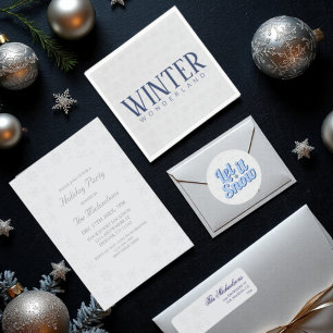 Convite Padrão de Natal de Inverno Snowflake