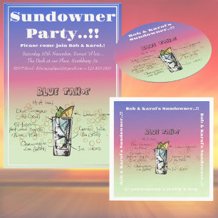 Poster Sundowner Blue Tahoe Cocktail