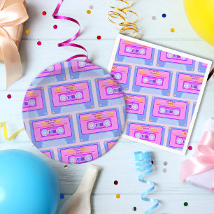 Prato De Papel aniversário de 21 anos estética Vaporwave 90s 80s