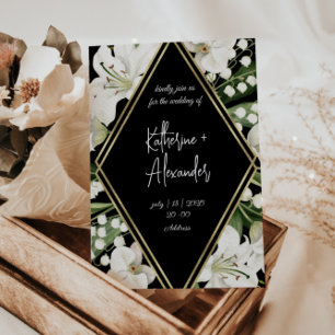 Clássicos de casamento Lily Invitation
