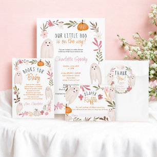 Convite Chá de fraldas Ghosts Cuide do Dia das Bruxas