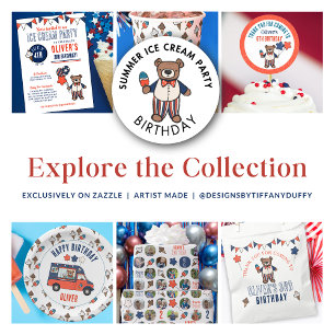 Adesivo Redondo Branca Vermelha e Azul Aniversário Obrigado Por