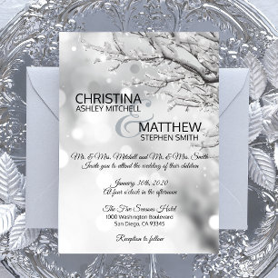 Etiqueta Casamento do Wonderland Snow Branch
