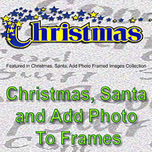 Adesivo Quadrado Papais noeis de Natal e Árvore Adicionar Fotos