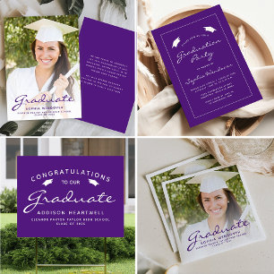 Anúncio de Formatura Rascunho Roxo de Fotos de 202