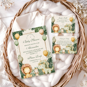 Cartão De Informações Raffle Dino Jungle