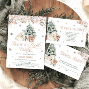 Convite Podemos Esperar O Chá de fraldas Do Urso Polar De 