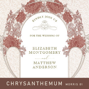 Convites para Casamento de Chrysanthemum William M