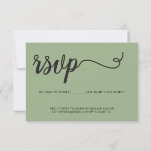 SVP RSVP de Sessões Reservadas do Elegante Casamen
