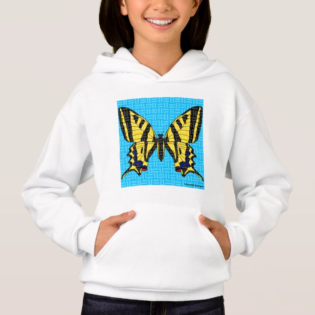 Swallowtail (branco) - Hoodie de Puxação da Rapari (Frente)