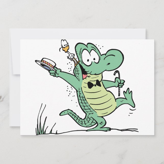 Swamp Crocodilo - Convite de Aniversário (Frente)