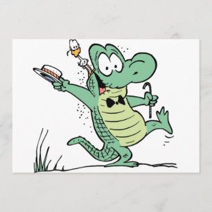 Swamp Crocodilo - Convite de Aniversário