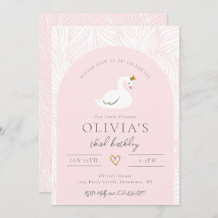 Swan Birthday Convite   Convites para o Cisne