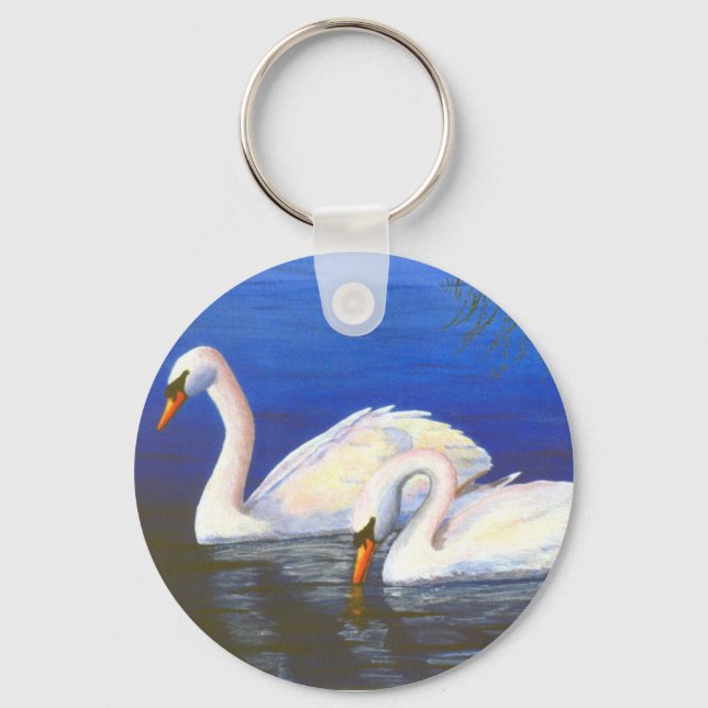 Swan Reflections Chaveiro (Frente)