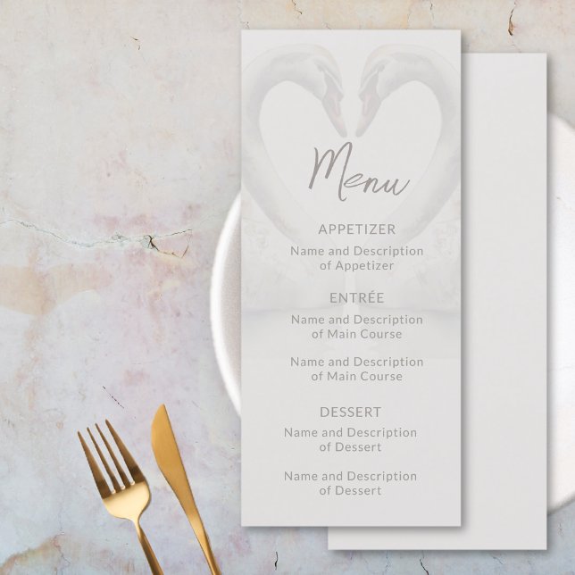 Swan Wedding Flat Menu (Swan Wedding Flat Menu)
