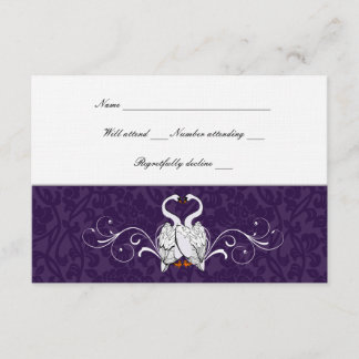 Swans Damask Purple Brocade rsvp