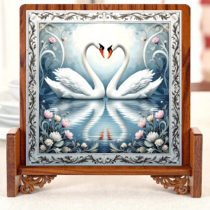 Swans in Love Cerâmica Azulejo