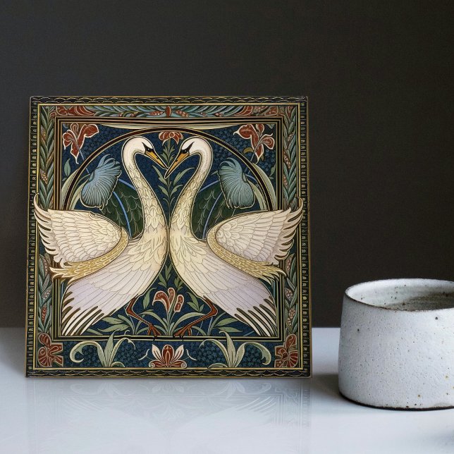 Swans William Morris Wall Decor Art Nouveau Swan (Criador carregado)