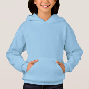 Sweatshirt De Casca Azul-Claro Para Meninas