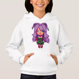 Sweatshirt roxagirl cabelo para crianças 