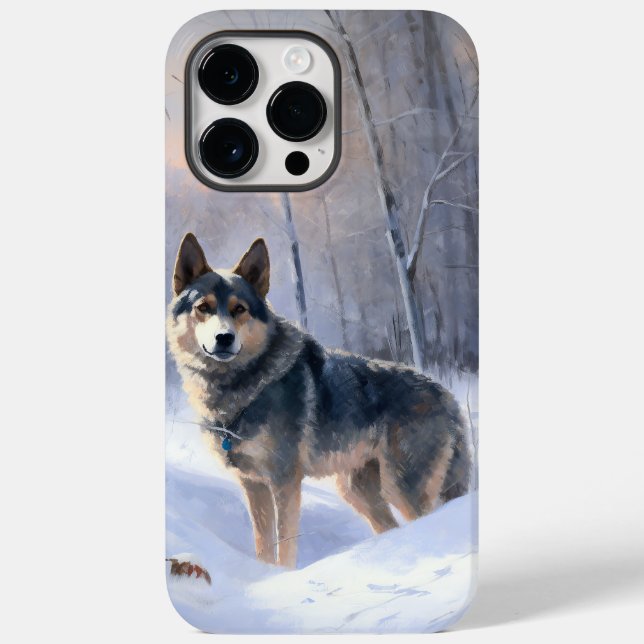 Swedish Vallhund Deixe Nevar Natal  (Verso)