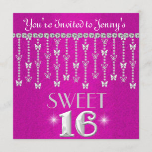 SWEET 16 PINK QUENTE Convite