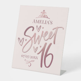 Sweet 16 Sixteen Pedestal Sign
