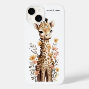 Sweet Baby Giraffe Floral Case-Mate iPhone 14