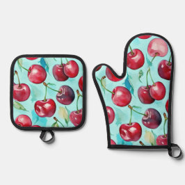 Sweet cherries colorful watercolor cherry art 