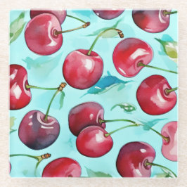 Sweet cherries colorful watercolor cherry art 
