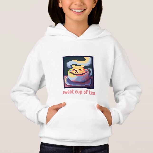 sweet cup of tea, pixelart, Pixel Art, shirt (Frente)