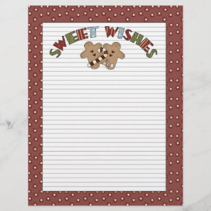 Sweet deseja Cookie Holiday Letterhead