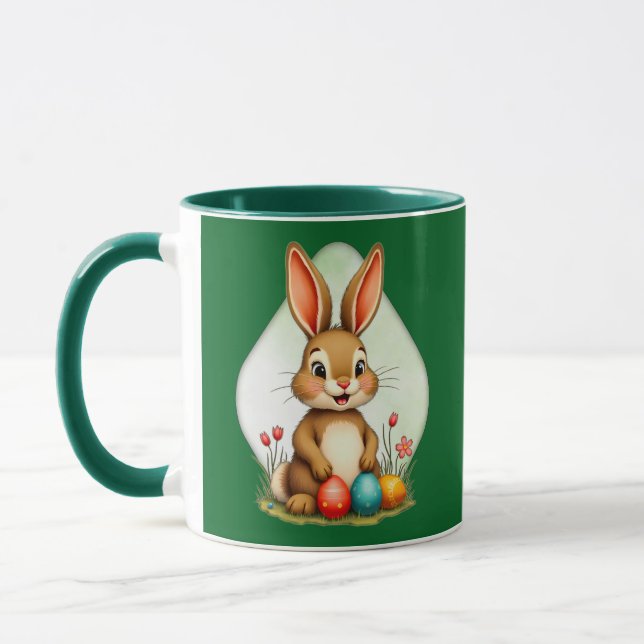 Sweet Easter Bunny – Sitting Cute Bunny - caneca (Esquerda)