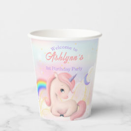 Sweet Elegant Cute Pink Watercolour Unicorn party