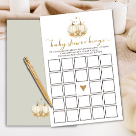 Sweet Little Pumpkins Twin Baby Shower Bingo Game