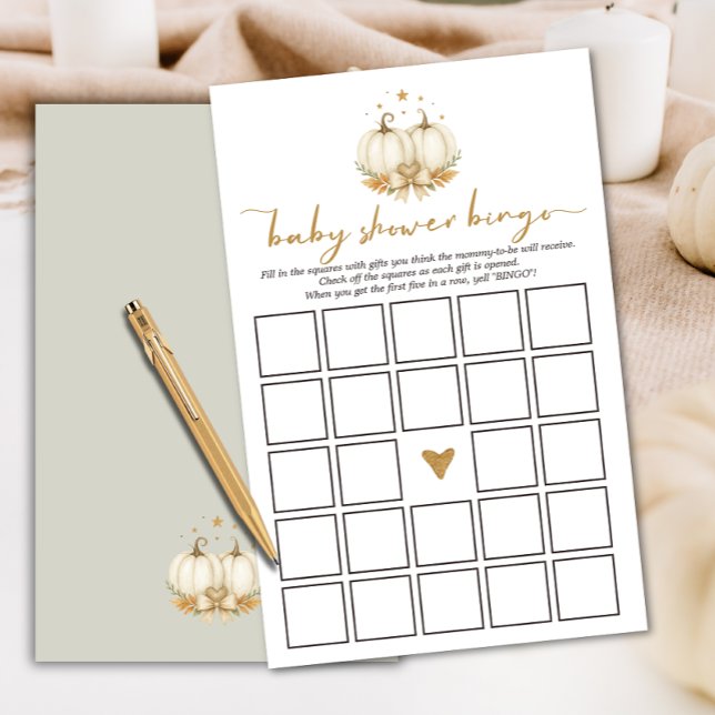 Sweet Little Pumpkins Twin Baby Shower Bingo Game (Criador carregado)