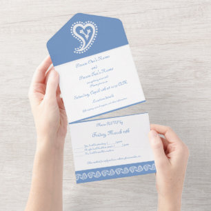Sweet Paisley Hearts em Periwinkle