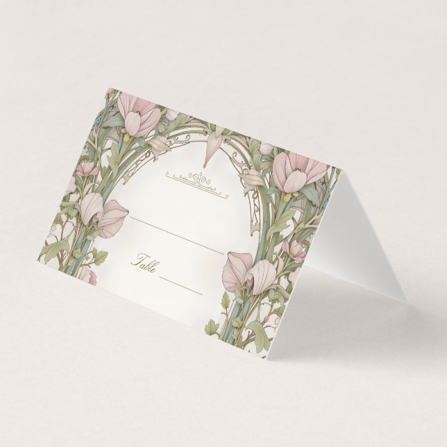 Sweet Peas Name Card Template (Frente)