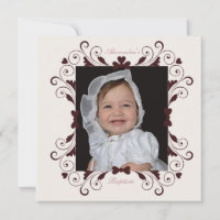 Sweetheart Frame Photo Baptism Convite