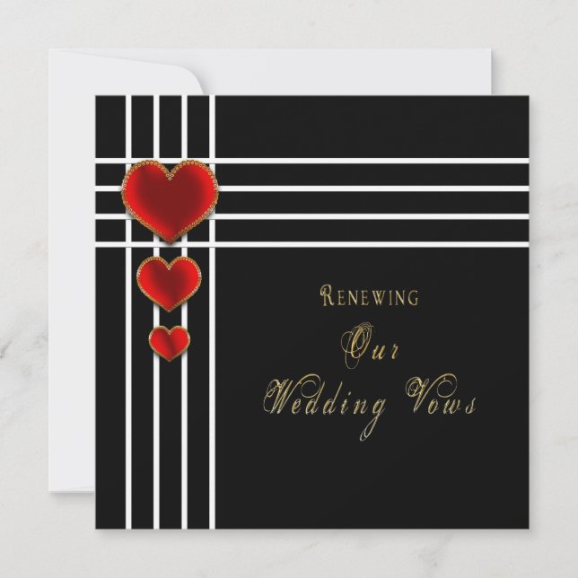 Sweetheart Wedding Renew Vows Convite (Frente)