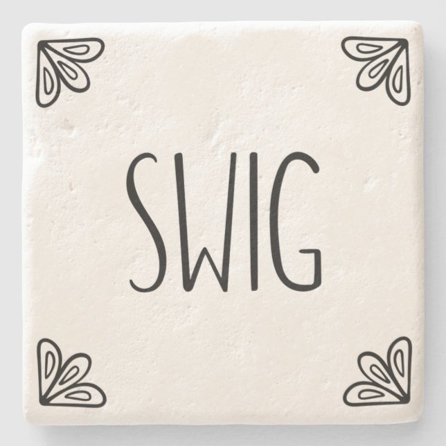 SWIG - Porta copos de pedra (Frente)